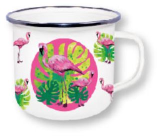 Obrázek z Hrnek smalt - plameňák 475ml (6) 